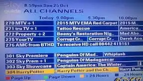 sky movies schedule